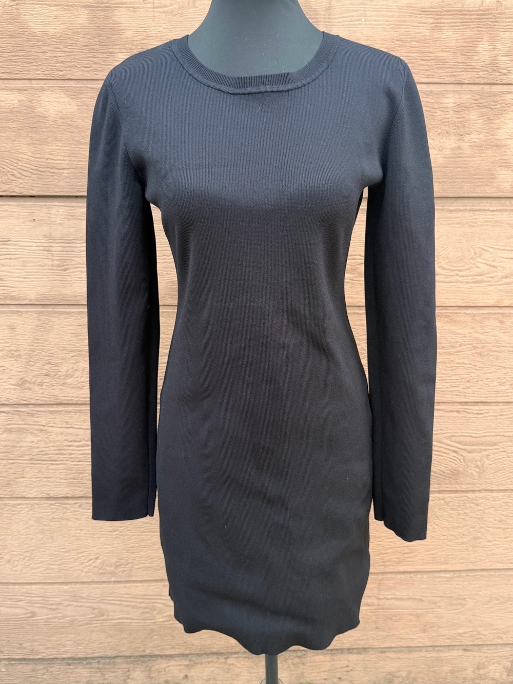 Aritzia Babaton Black Long-Sleeve  bodycon Women's Dress